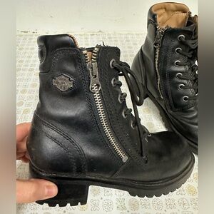 Harley-Davidson Women's Asher black leather motorcycle boots